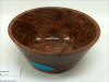 Joel Haby mesquite bowl with turquoise inlay