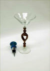 James Hampton Acrylic Stopper and Twice Turned Wine Stem