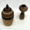 Roger Felps Mesquite/Corian Urn and double ended candle stick