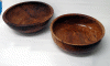 Philip Medghalchi two Bradford Pear bowls with mahony oil and lacquer finish