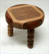 Bob Caraway 3 legged Walnut, Oak and Padauk stool