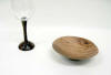 Rick Webster bacote stemmed wine glass, pecan bowl